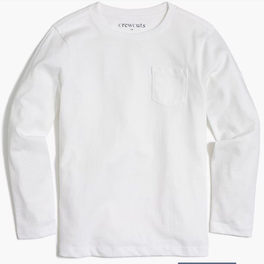 Crewcuts factory J9013 Boys' long-sleeve cotton jersey pocket tee size 14